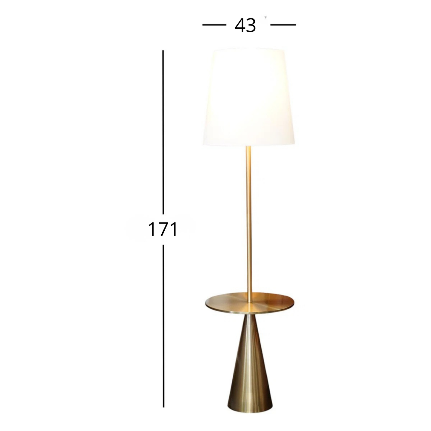 Lámpara de Pie Minimalista con Mesa Integrada