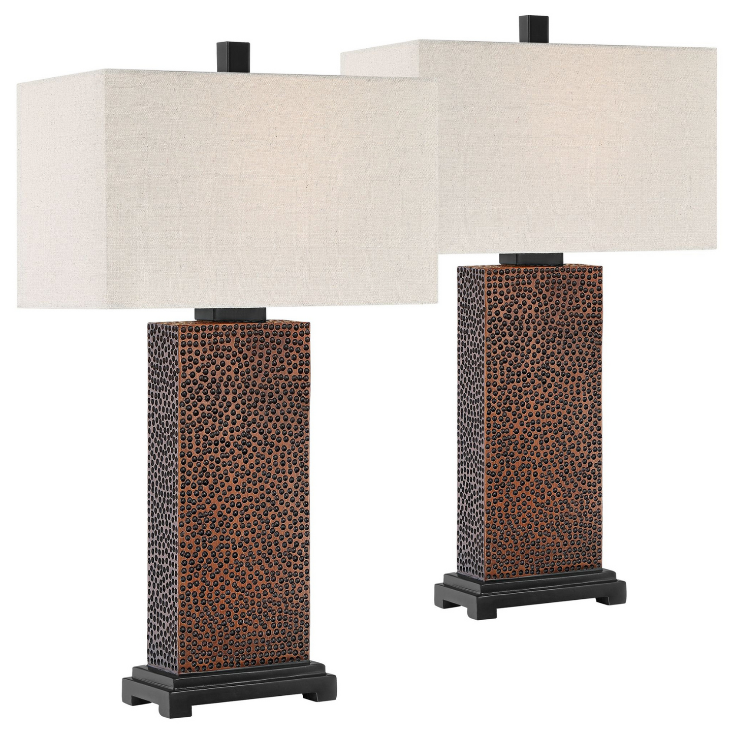 Lámpara de mesa Set x 2 Unidades En Bronce Martillado