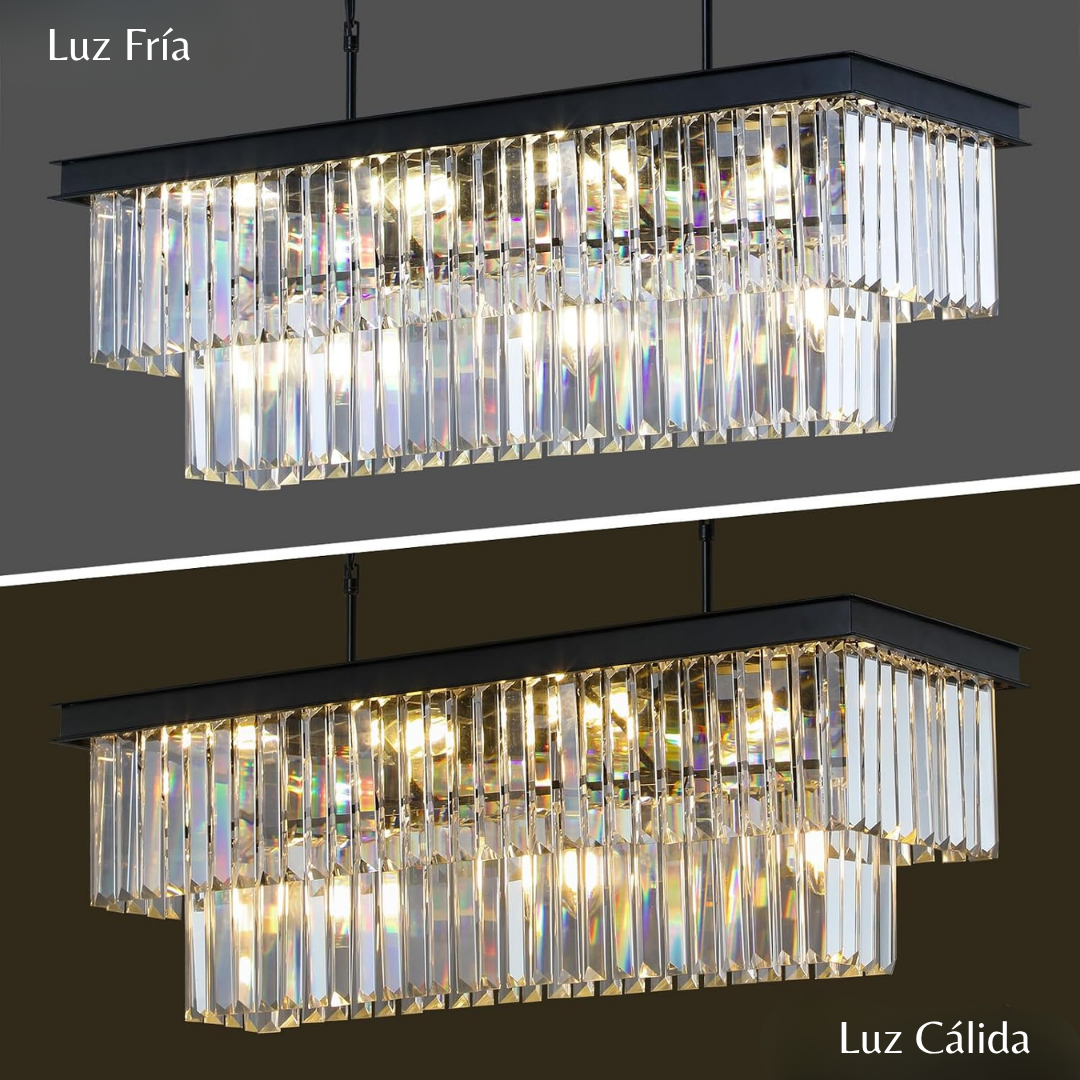 Lámpara Colgante Ópera de Cristal Negro