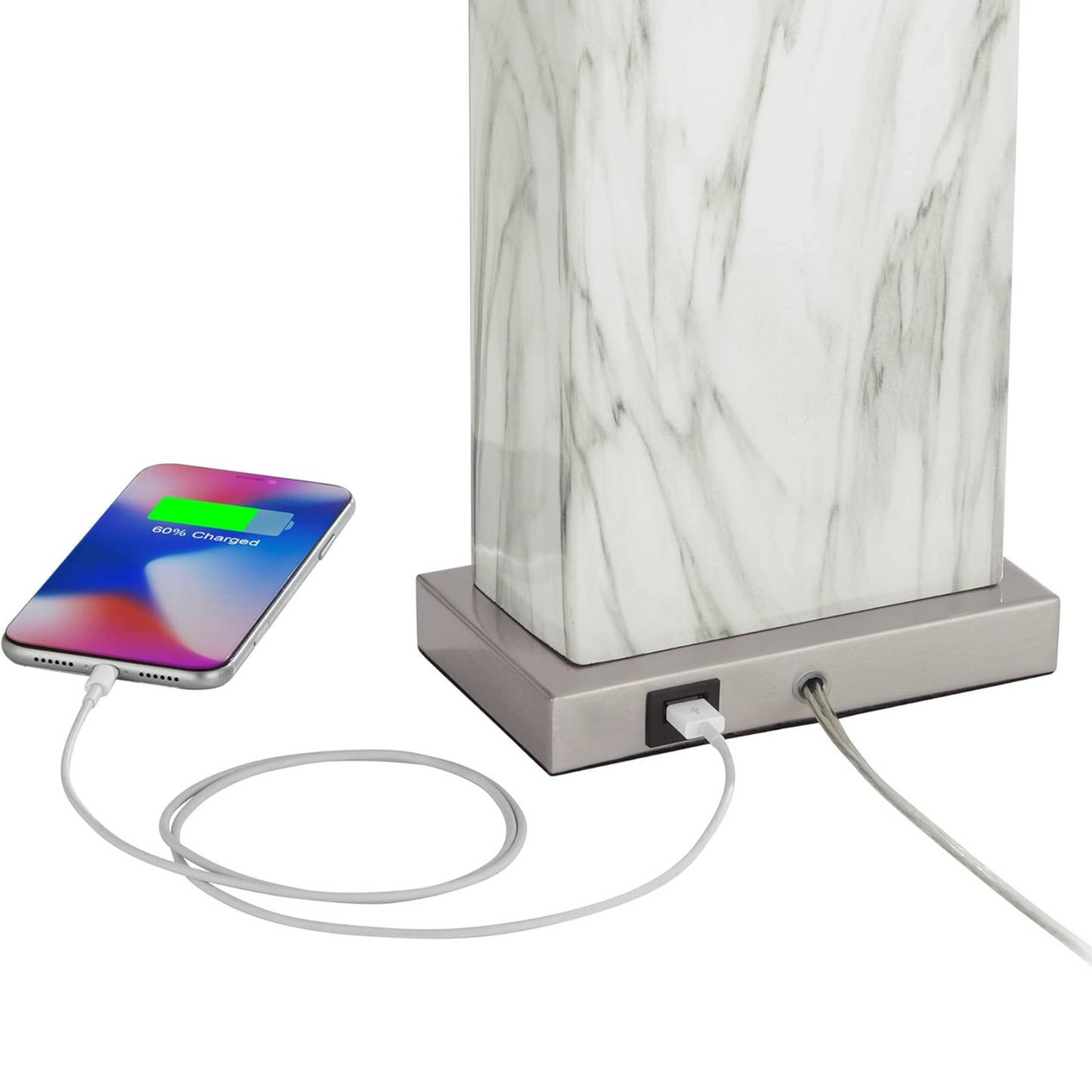 Lámpara de mesa Set x 2 Unidades En Mármol Sintético