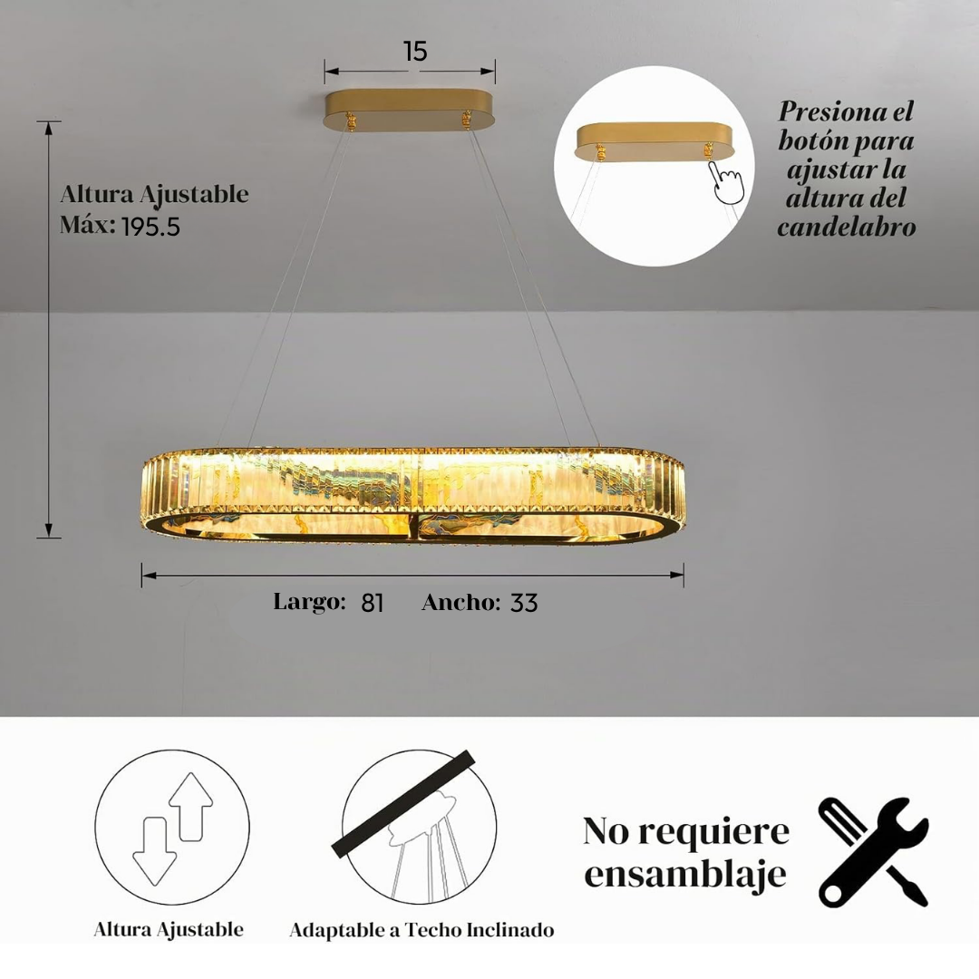 Lámpara Colgante Prisma Esmaltado Lux