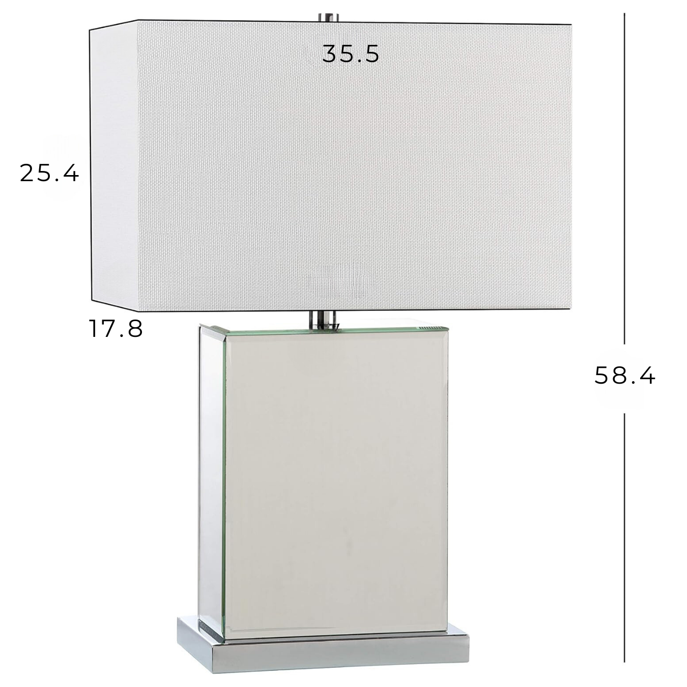 Lámpara de mesa Set x 2 Unidades en Espejo y Acero Inoxidable