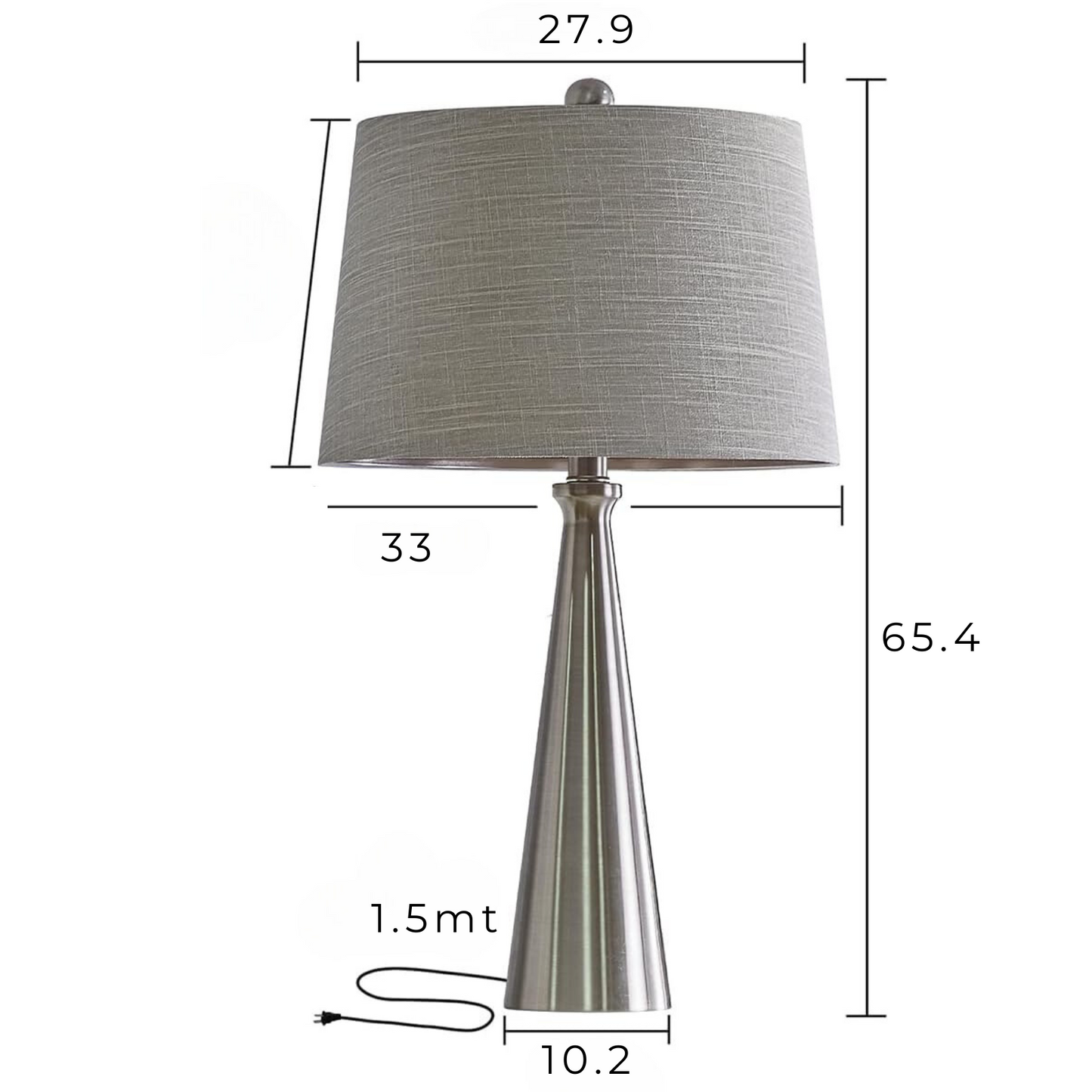 Lámpara de mesa Set x 2 Unidades En Acero Inoxidable