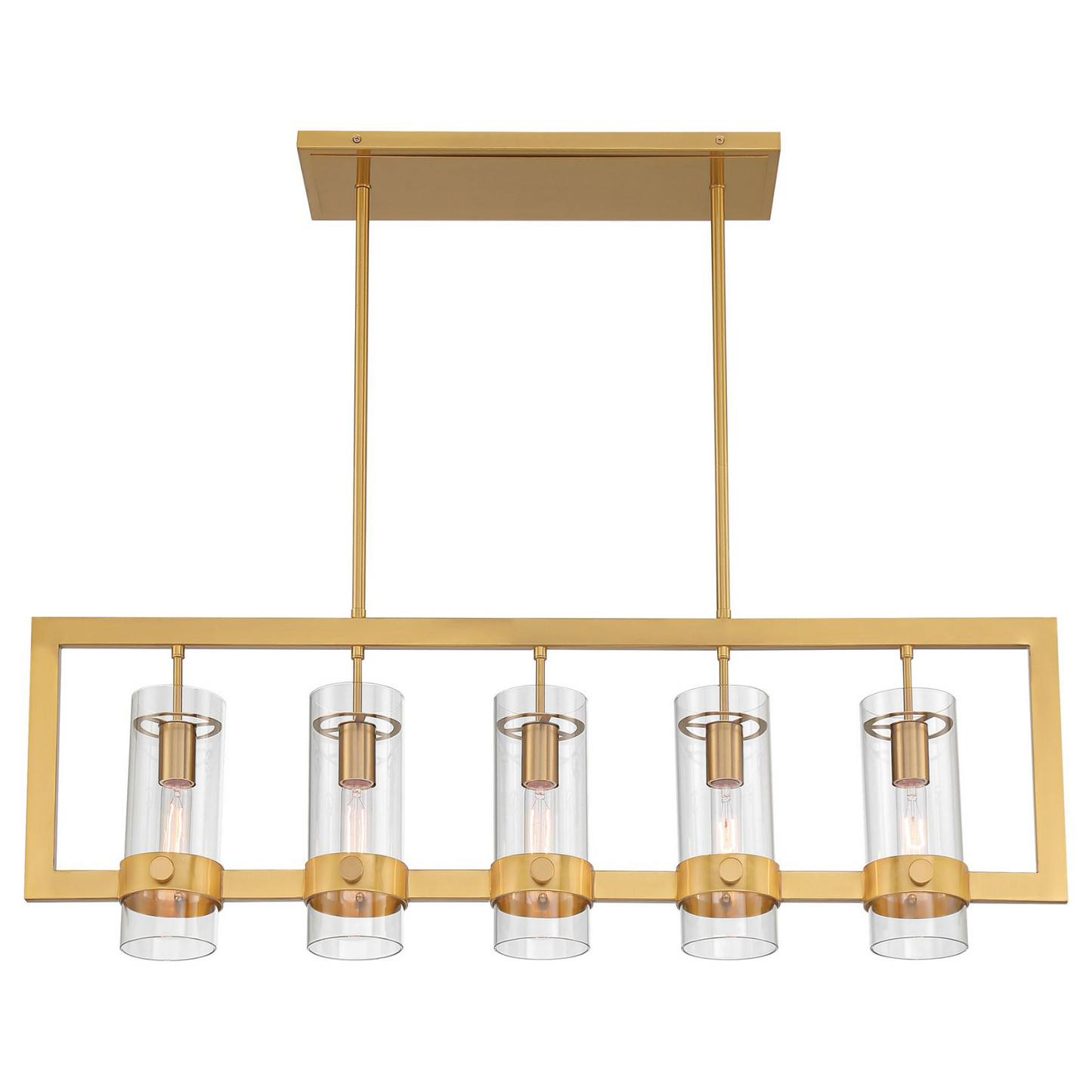 Chandelier / Lámpara Colgante 5 Islas Cilíndricas