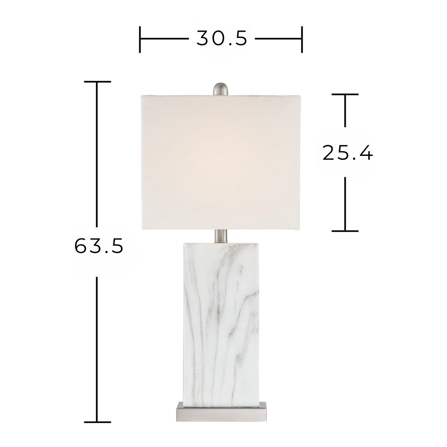 Lámpara de mesa Set x 2 Unidades En Mármol Sintético