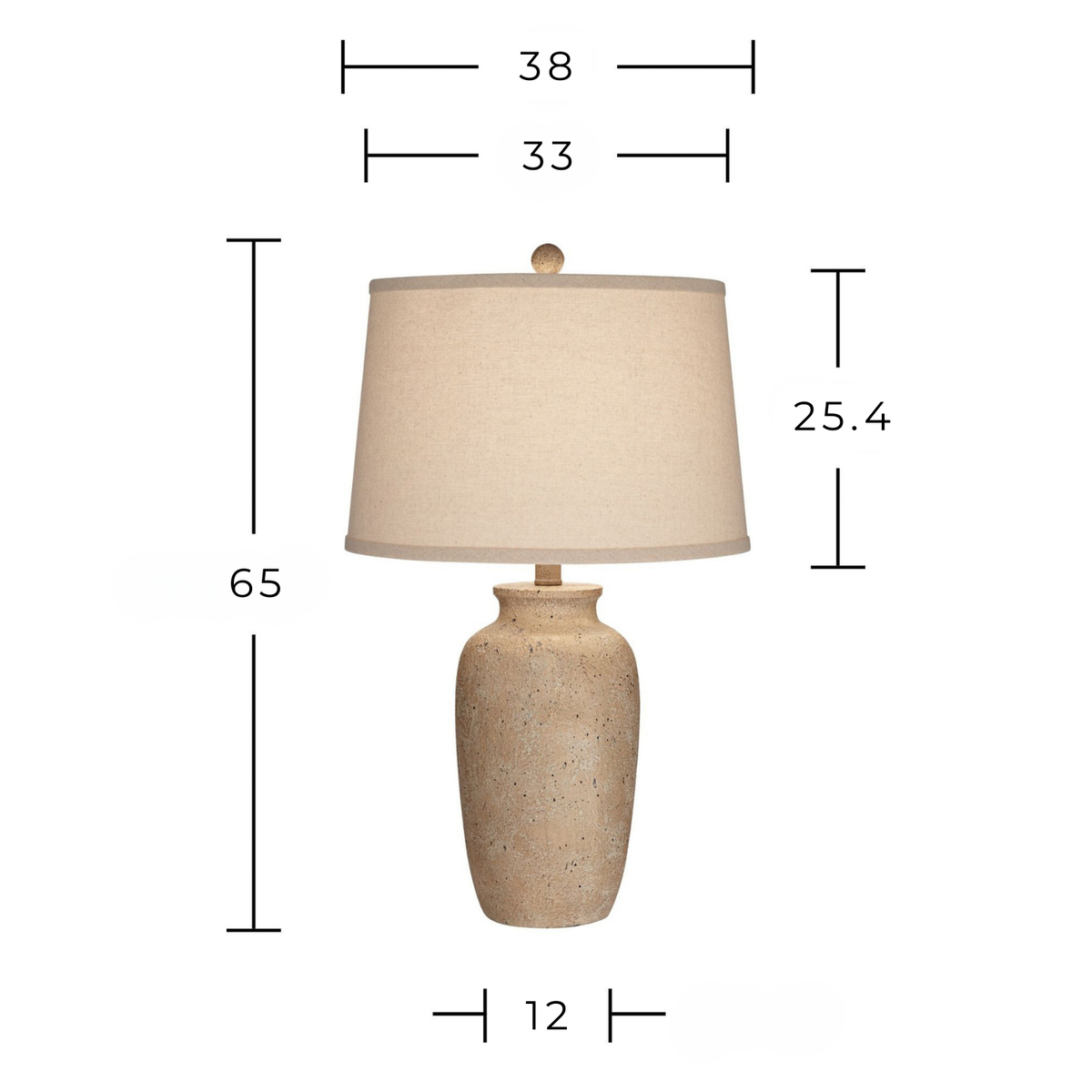 Lámpara de mesa Set x 2 Unidades En Resina Fundida