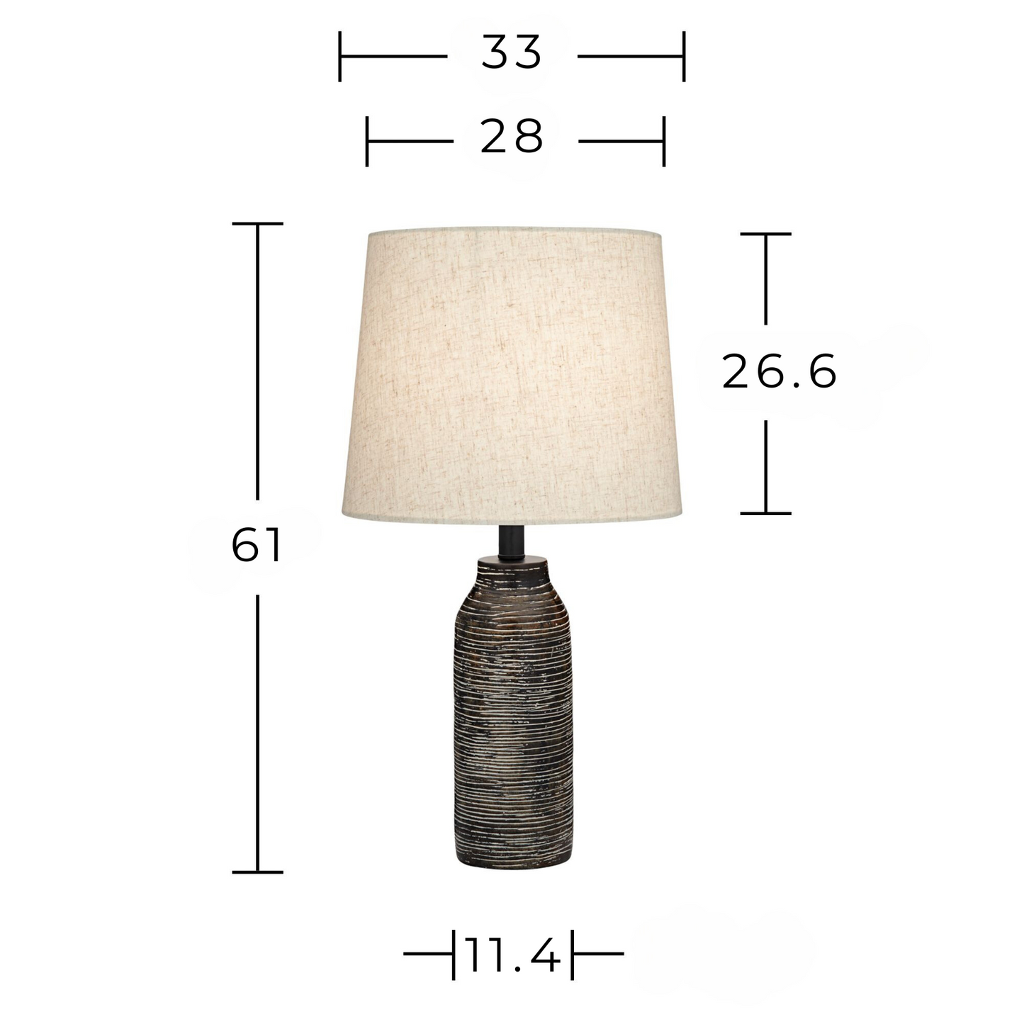 Lámpara de mesa Set x 2 Unidades En Resina