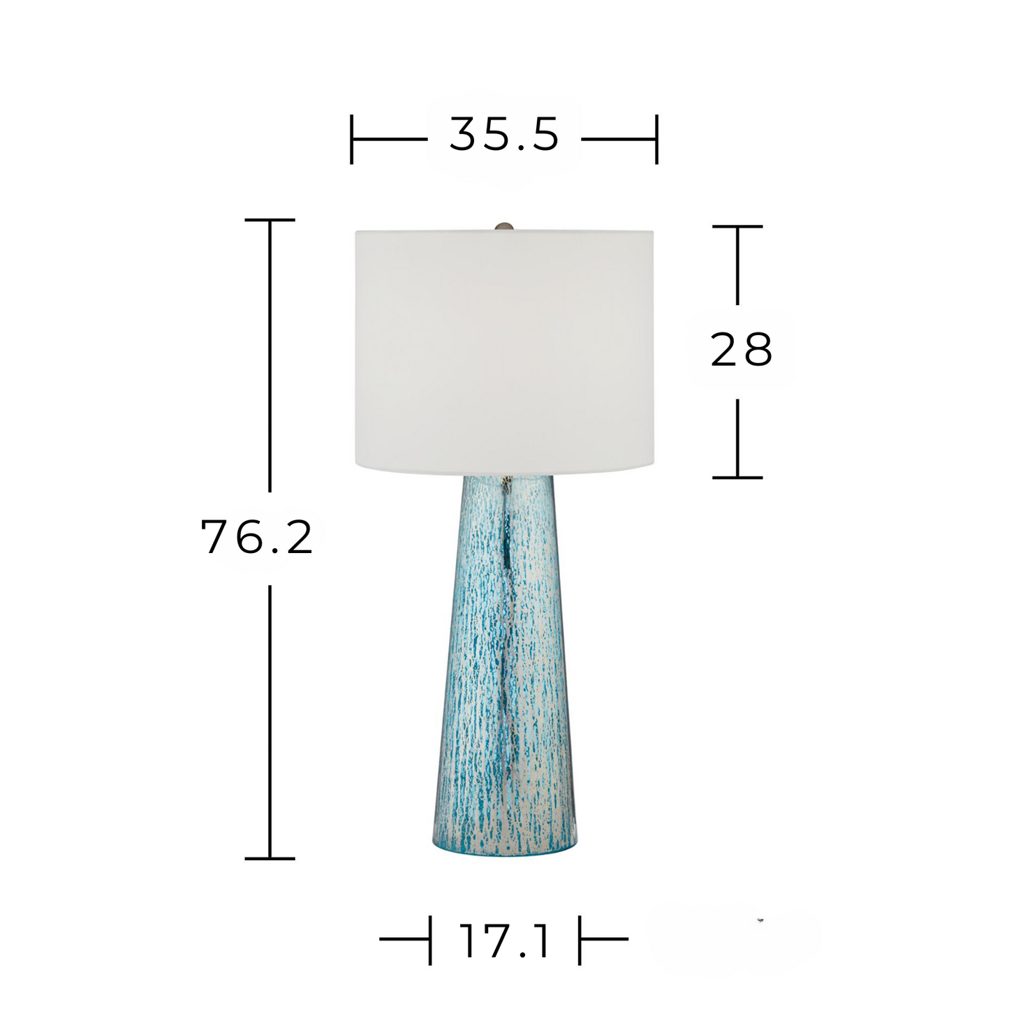 Lámpara de mesa Set x 2 Unidades En Cristal De Mercurio
