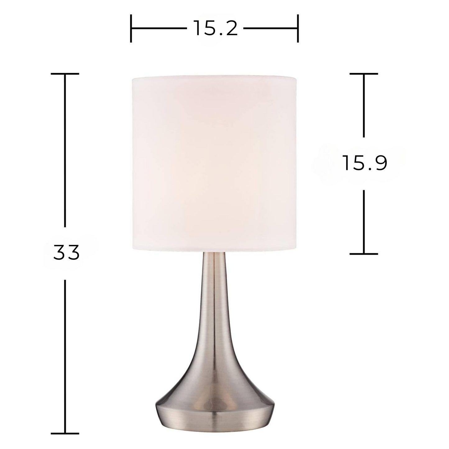 Lámpara de mesa Set x 2 Unidades En Níquel Cepillado