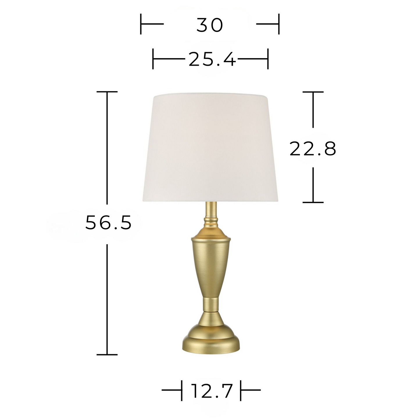 Lámpara de mesa Set x 2 Unidades En Metal Dorado