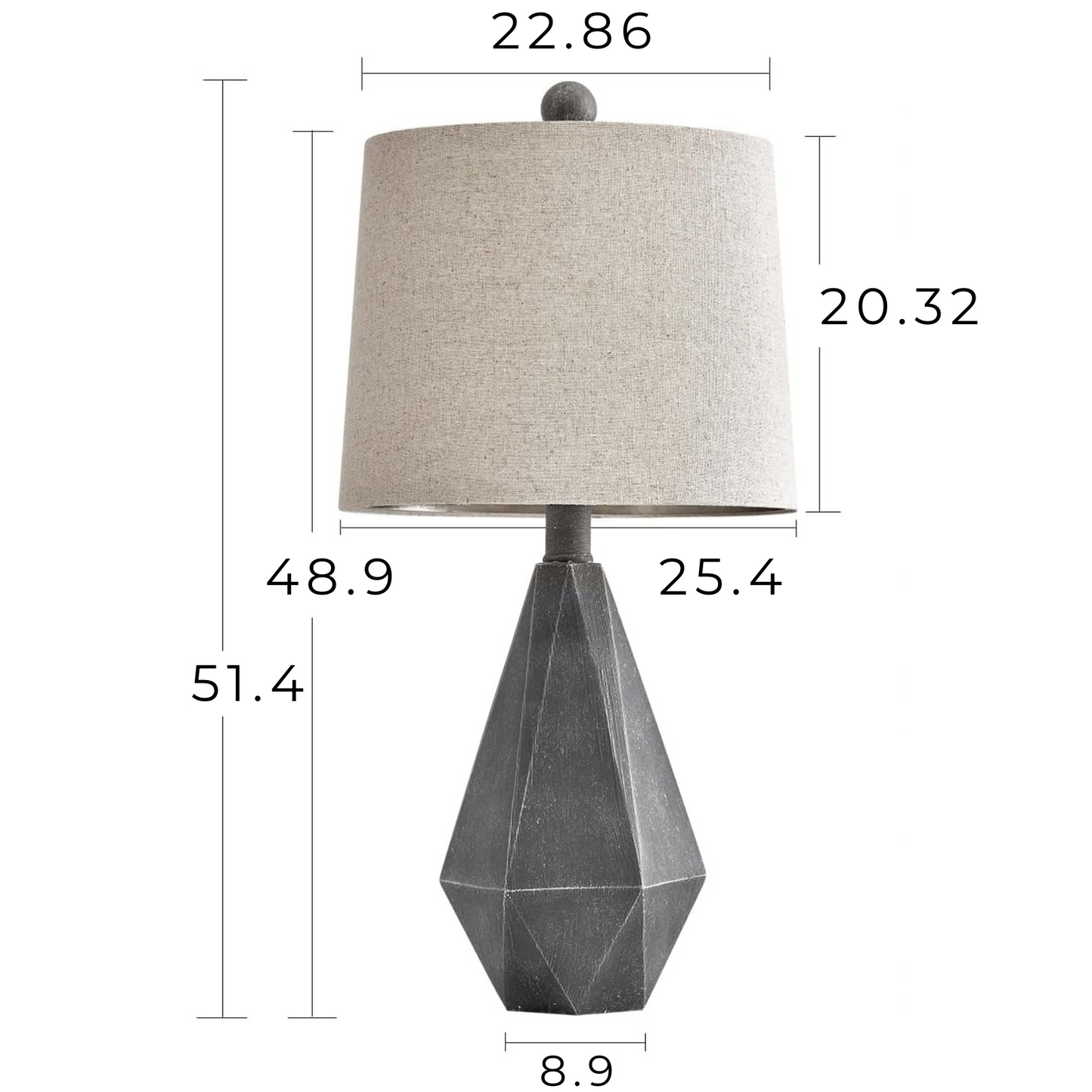 Lámpara de mesa Set x 2 Unidades En Resina