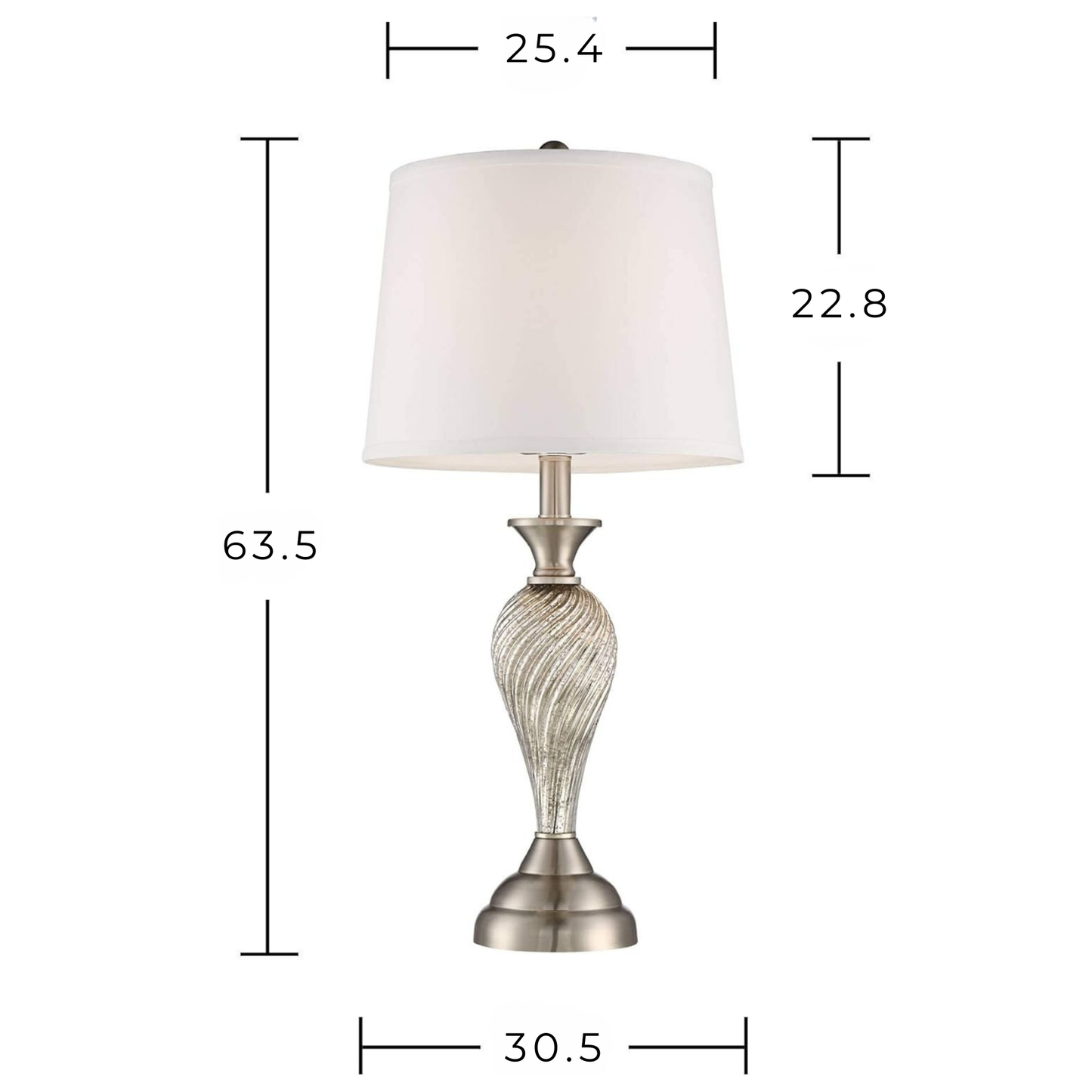 Lámpara de mesa Set x 2 Unidades En Cristal De Mercurio & Níquel