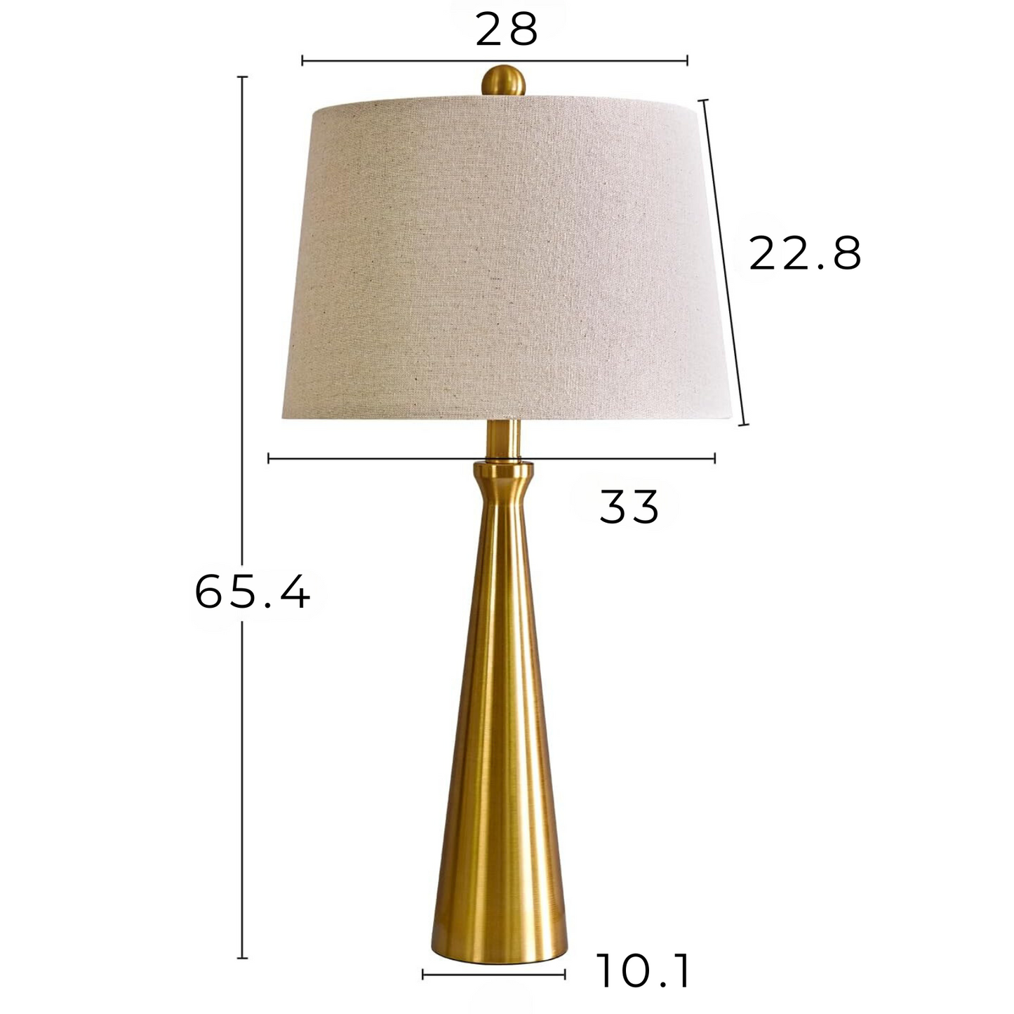 Lámpara de mesa Set x 2 Unidades En Dorado