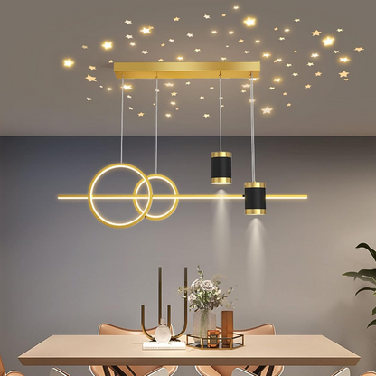 Lámpara Colgante con Aros & Estrellas