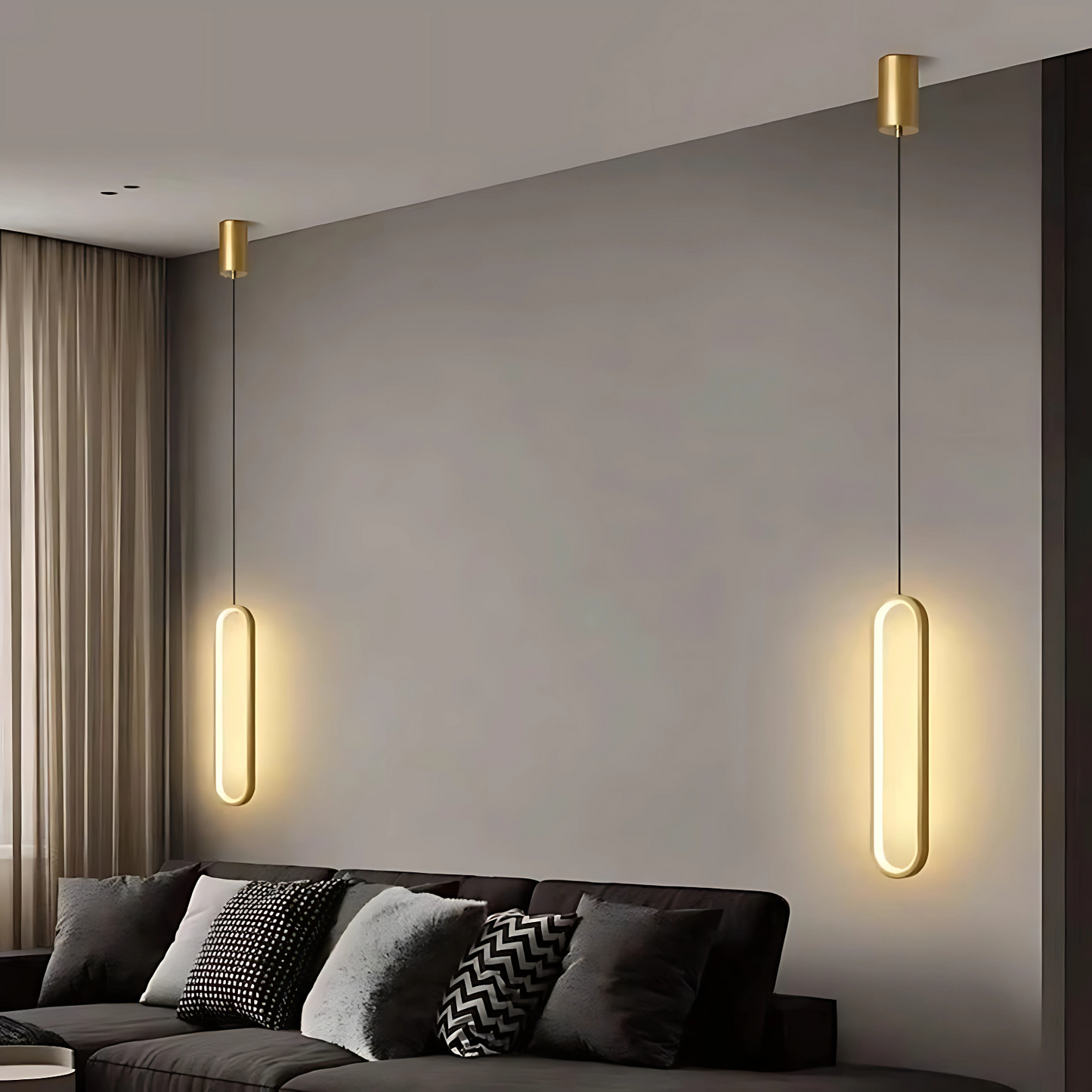 Lámpara Colgante set x 2 unidades color Dorado