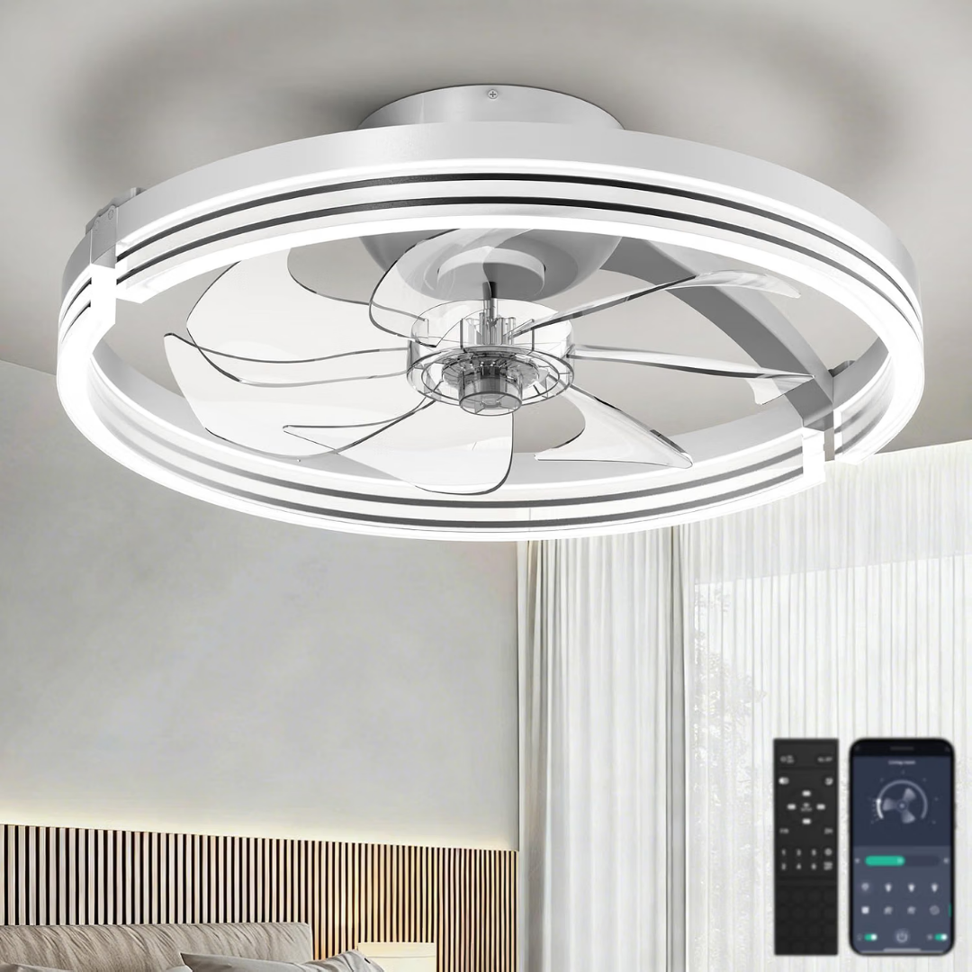 Lámpara de Techo con Ventilador Stellar Flush Mount
