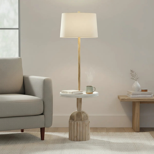 Lámpara de Pie Naturalia con Mesa Integrada