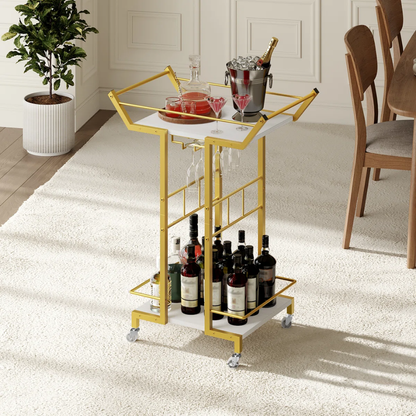 Carrito Auxiliar Bar Alabastro Gold