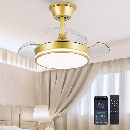 Lámpara de Techo con Ventilador Retráctil Aerodynamic Lux (3 Colores)
