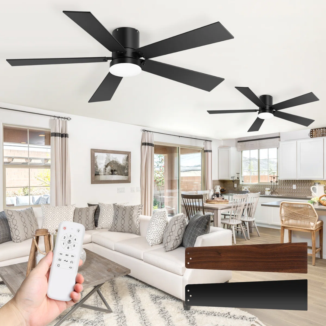 Set x 2 Ventiladores de Techo Empotrados Noir Dual