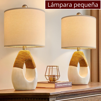 Juego de 2 Lámparas de Mesa Boho