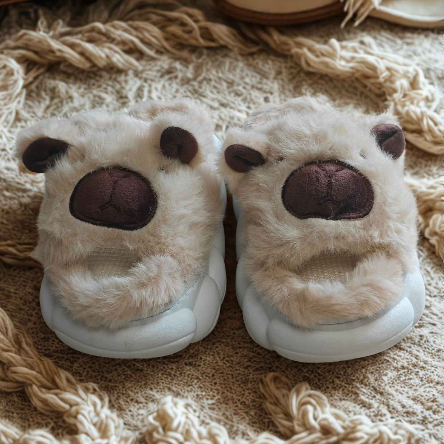Pantuflas de Capibara Abiertas color Beige (Niño / Niña)
