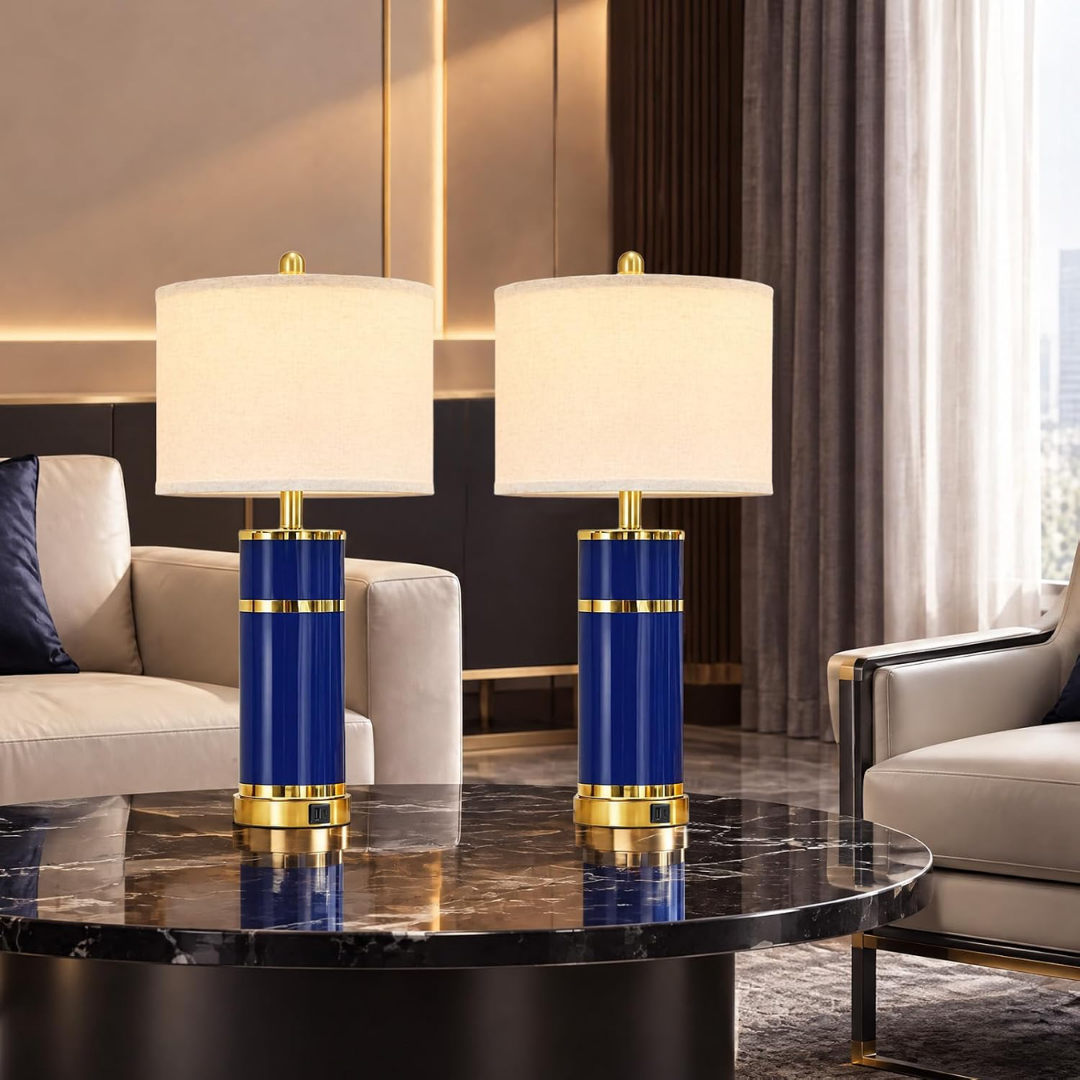 Lámparas de Mesa Saphir Ceramic x 2 Unidades