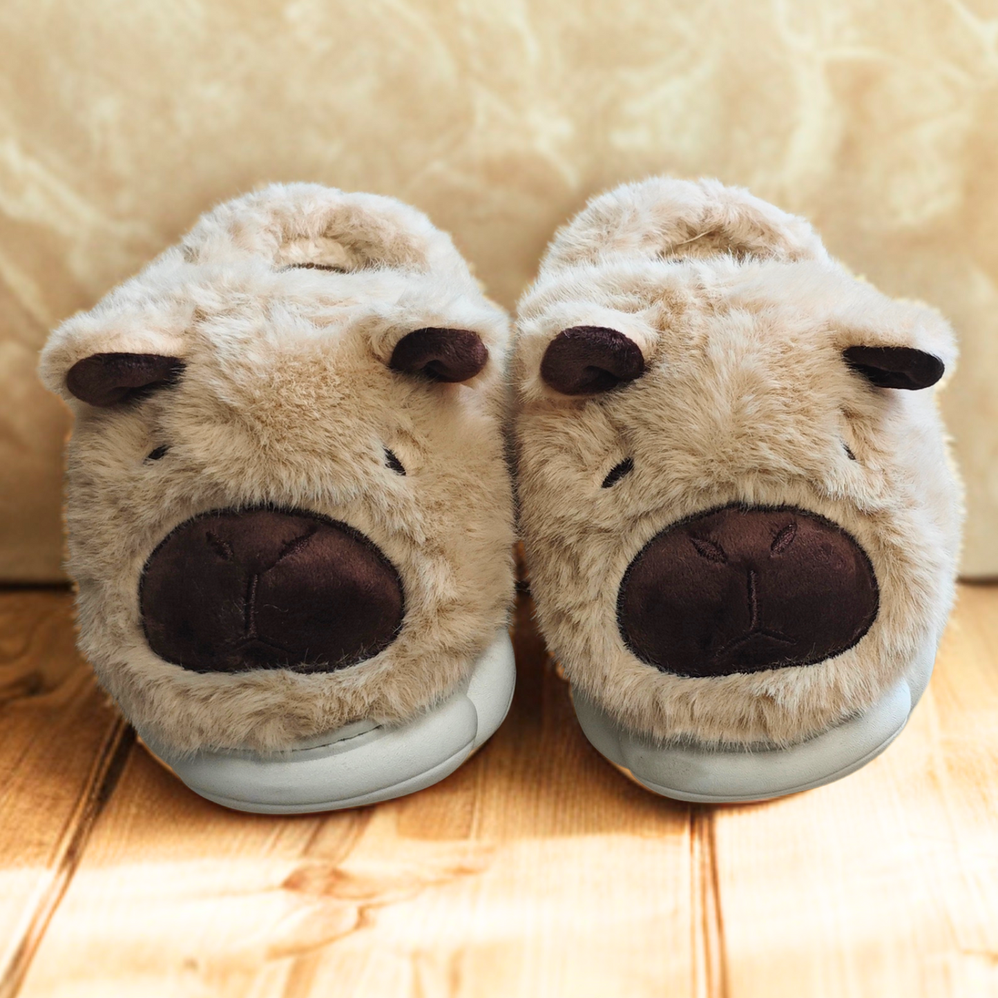 Pantuflas de Capibara Cerradas color Beige (Niño / Niña)