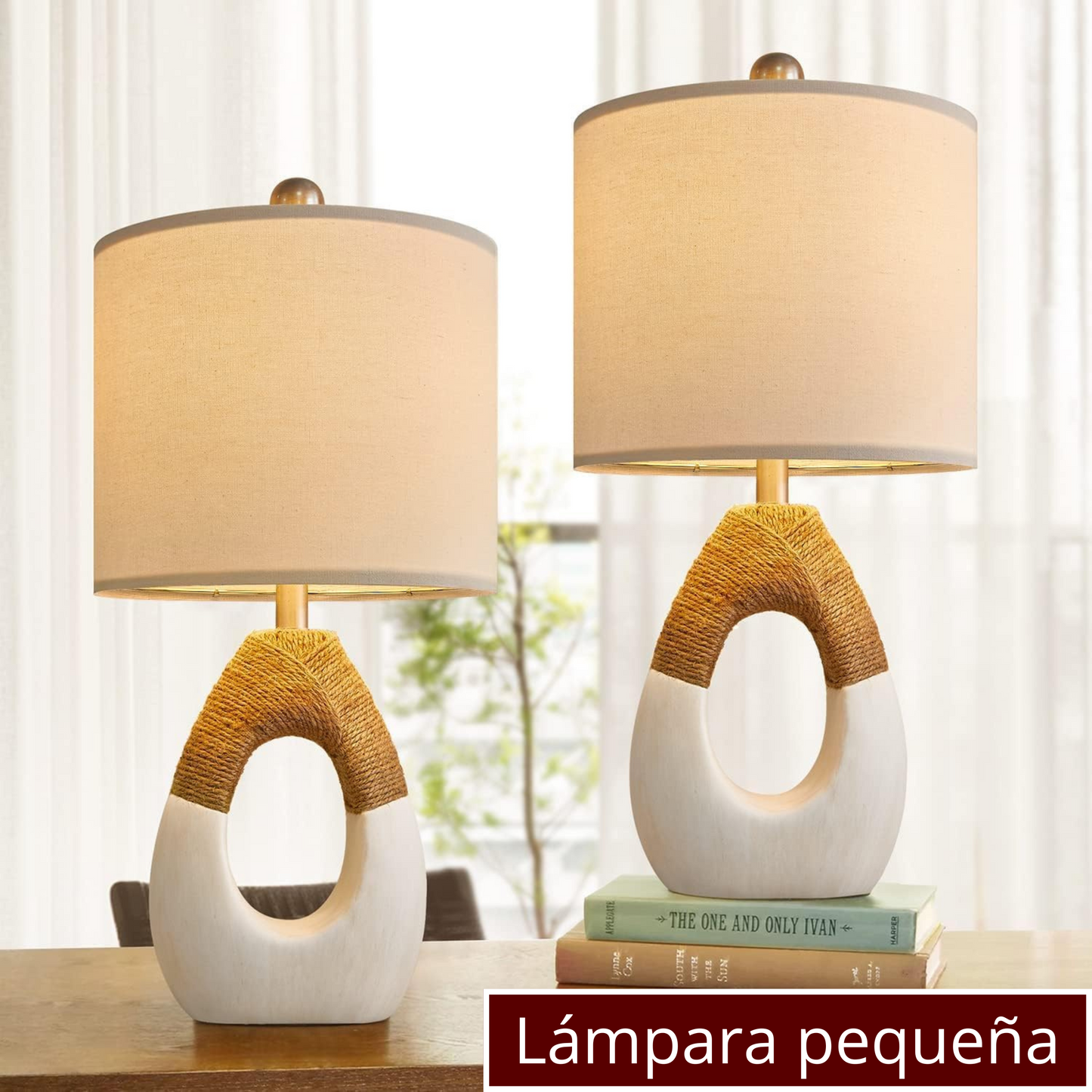 Juego de 2 Lámparas de Mesa Boho