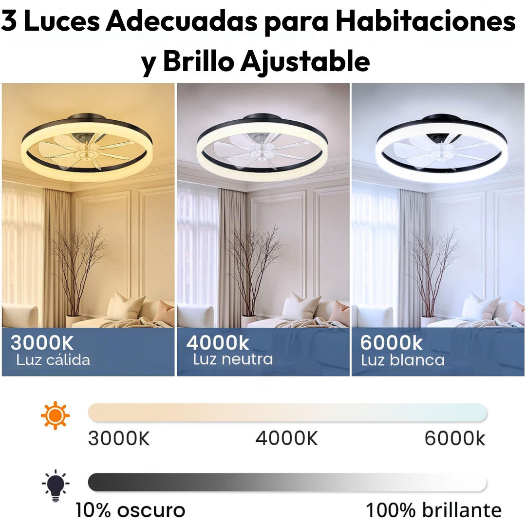 Lámpara de Techo con Ventilador eclipse Minimalist