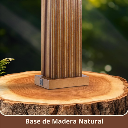 Juego x 2 Lámparas de Mesa Noyer Fluted Wood
