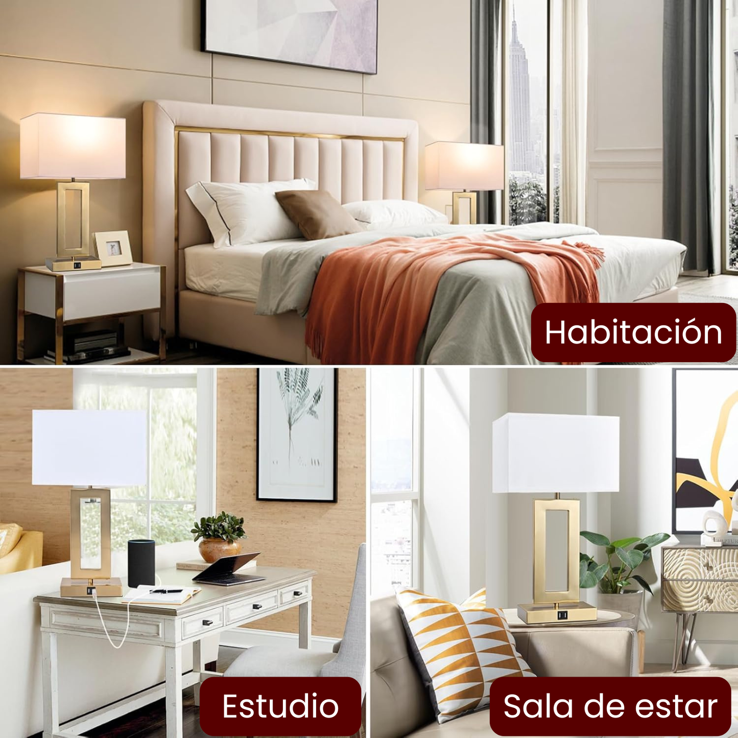 Set x 2 Lámparas de Mesa Versalles Touch