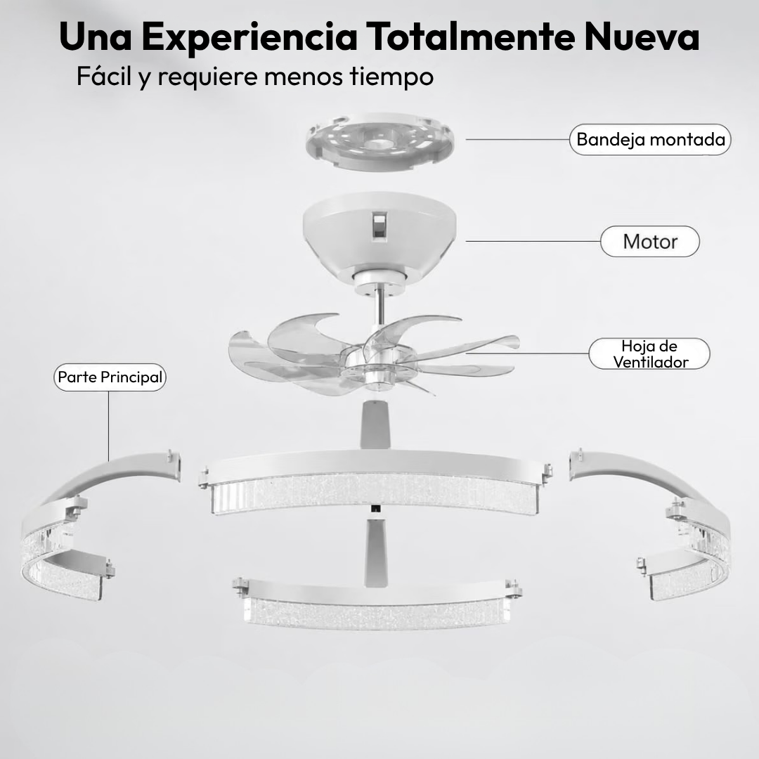 Lámpara de Techo con Ventilador Astra Ring Modern