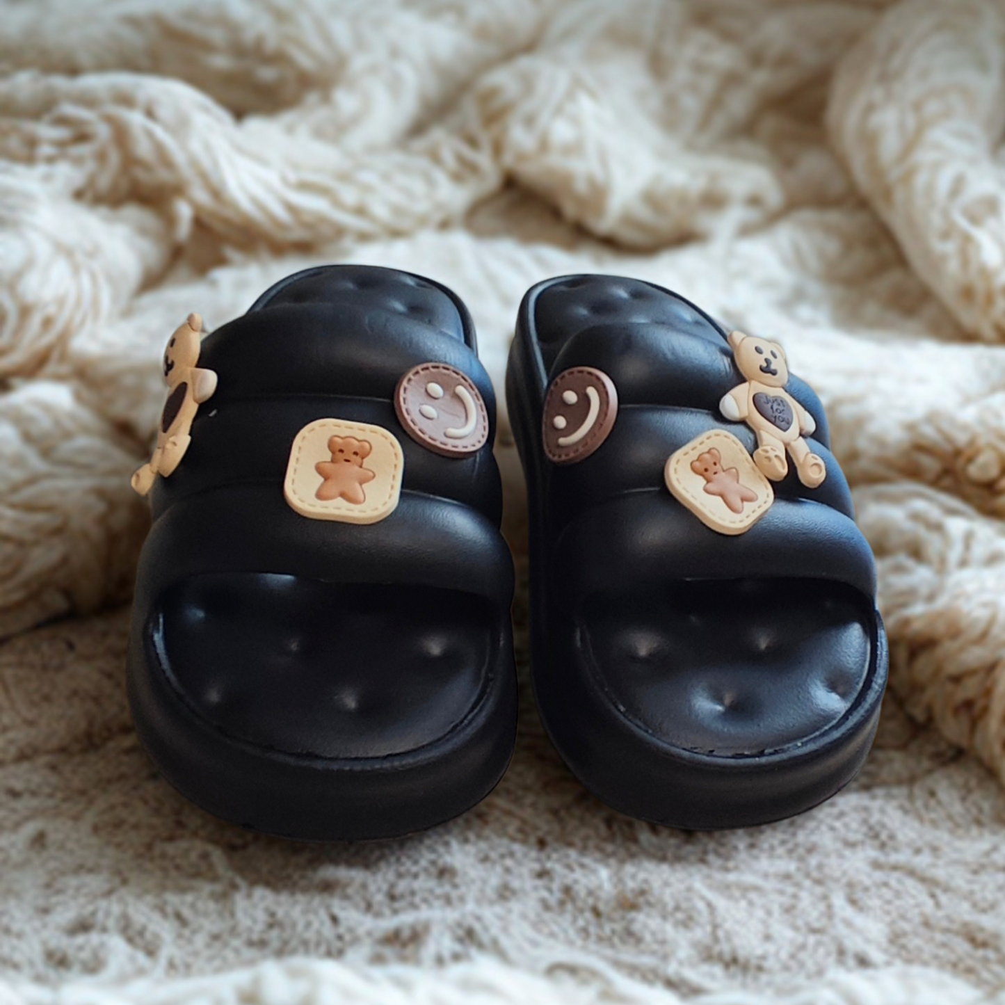 Pantuflas Marshmallow color Negro (Mujer Adulto)