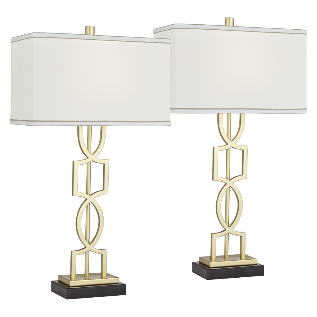 Dúo de Lámparas de Mesa Aurelia Gold
