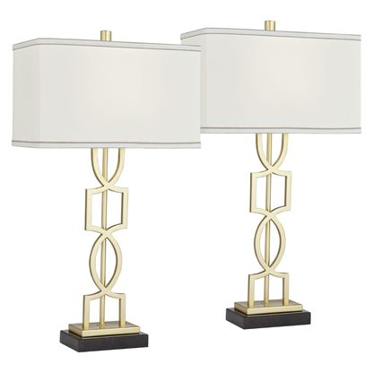 Dúo de Lámparas de Mesa Aurelia Gold