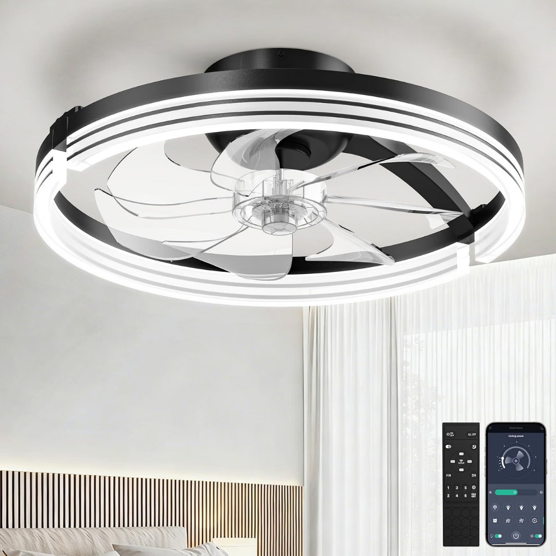 Lámpara de Techo con Ventilador Stellar Flush Mount
