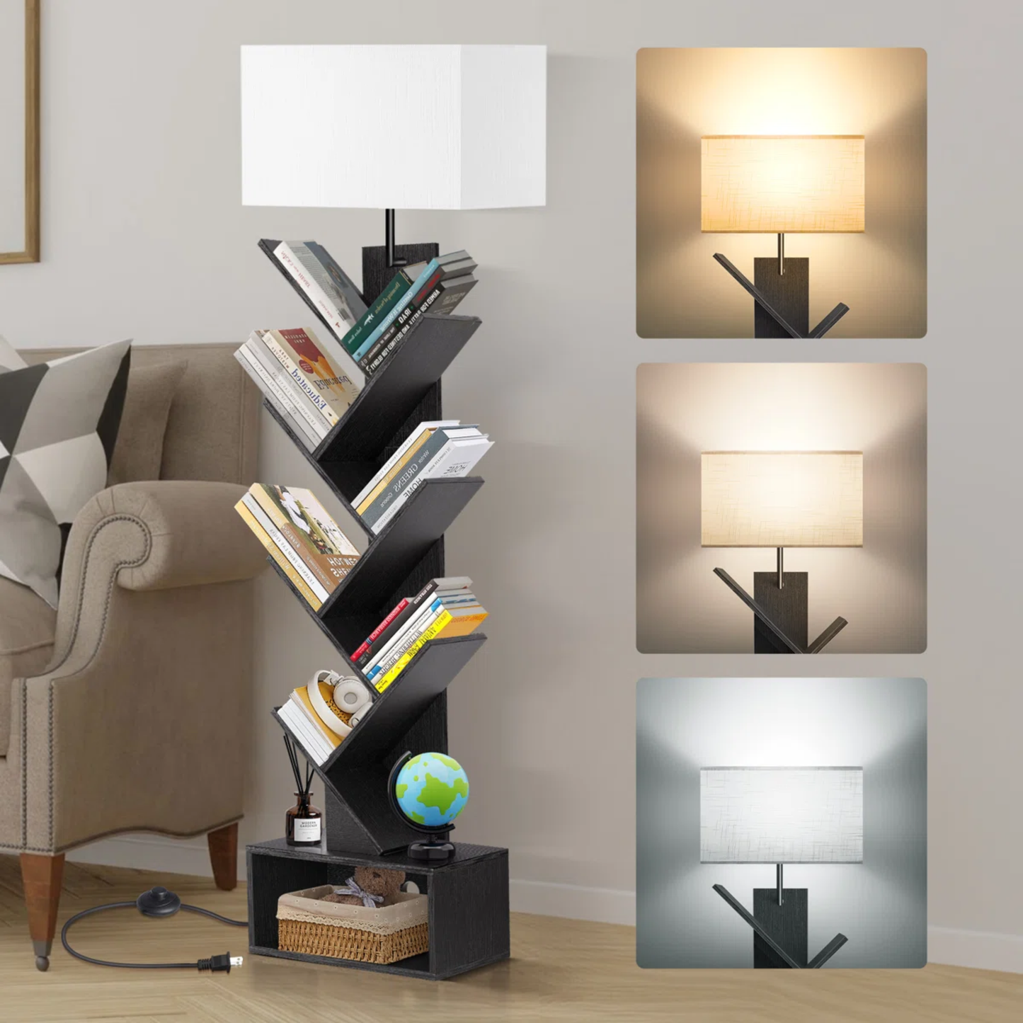 Librería Escultural Arborescenza con Iluminación Integrada