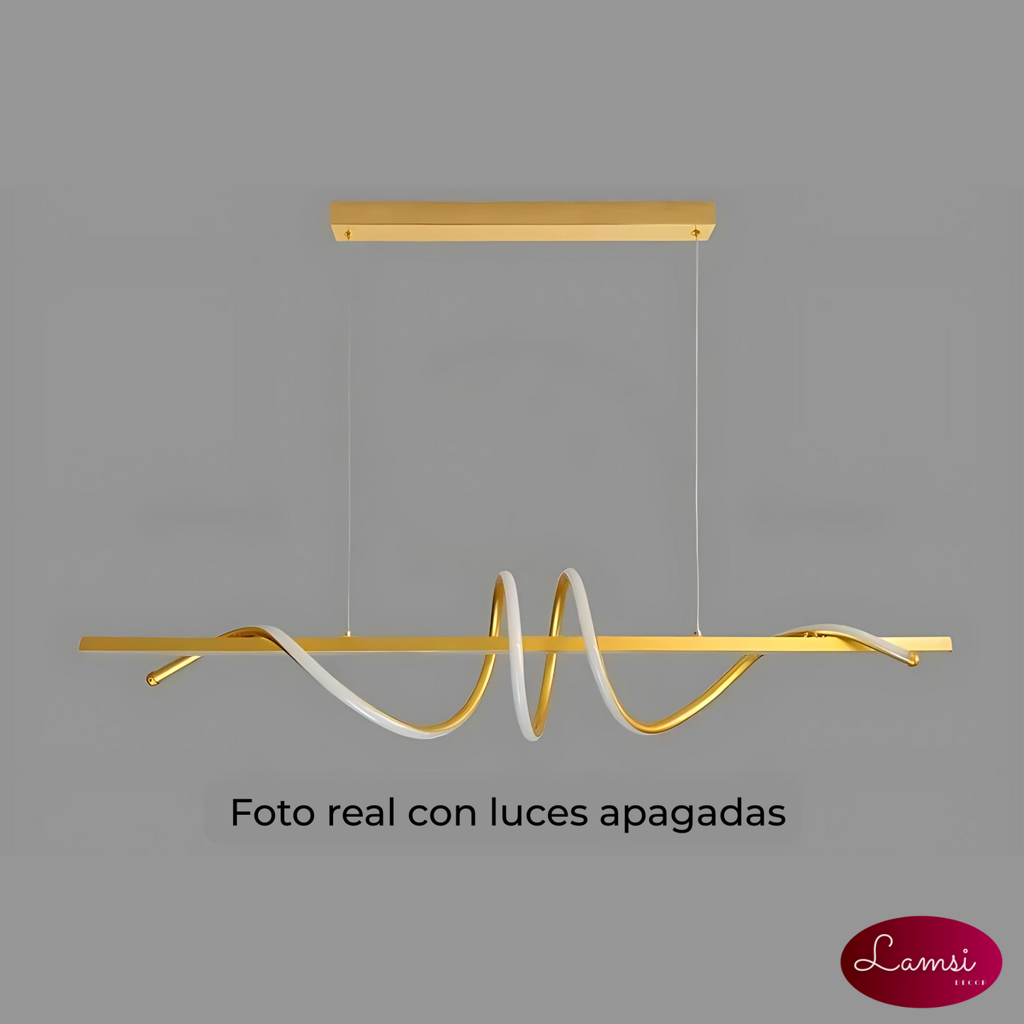 Lámpara Colgante color Dorado con luz led