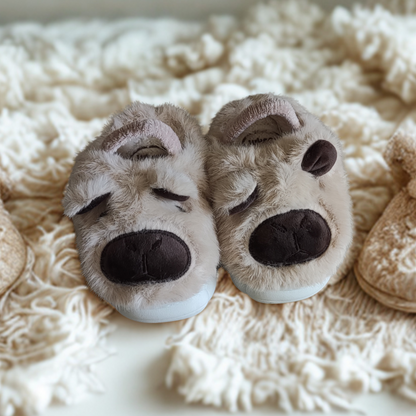 Pantuflas de Capibara Cerradas con Elástico color Beige (Bebé)
