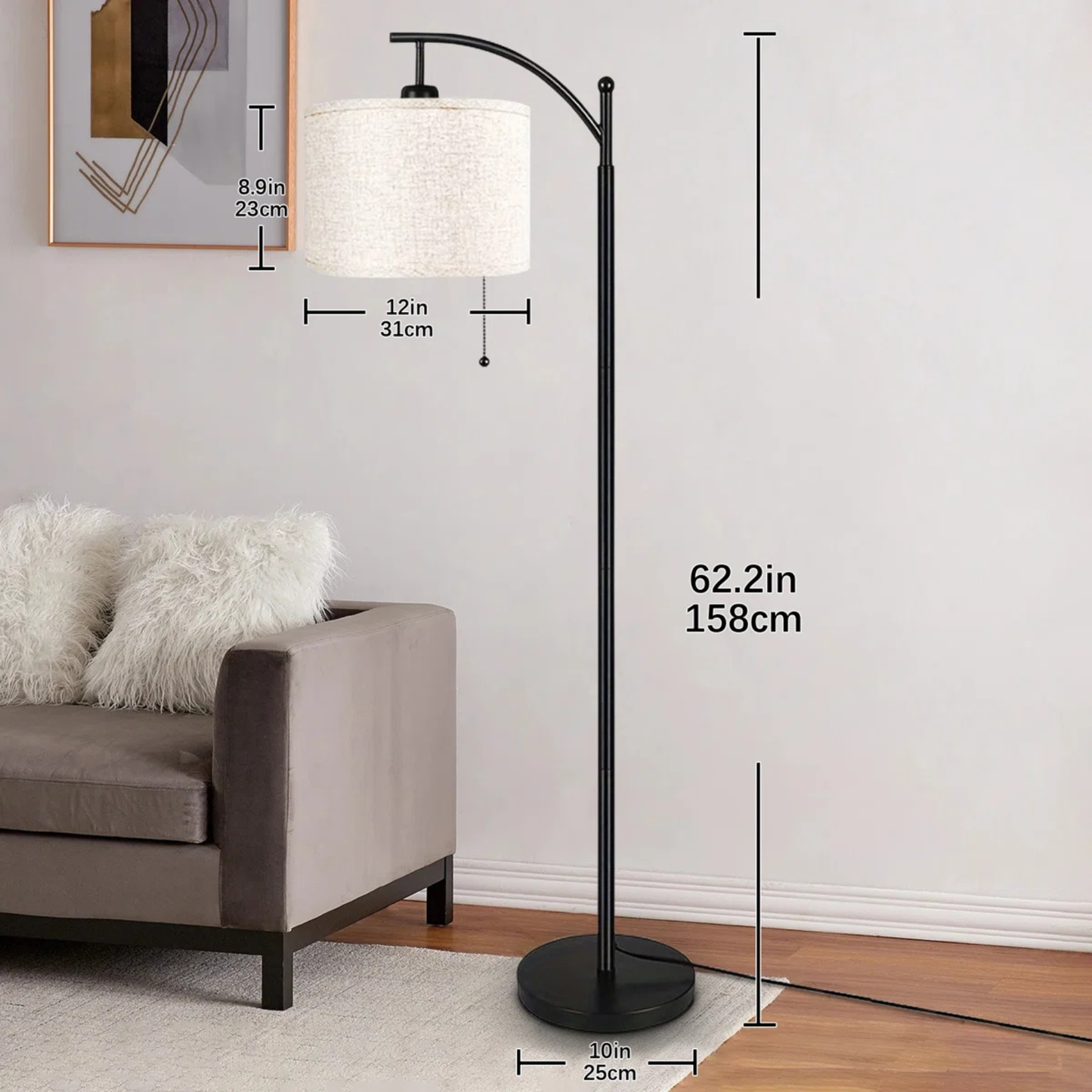 Lámpara de Pie Galia con Arco Extendido