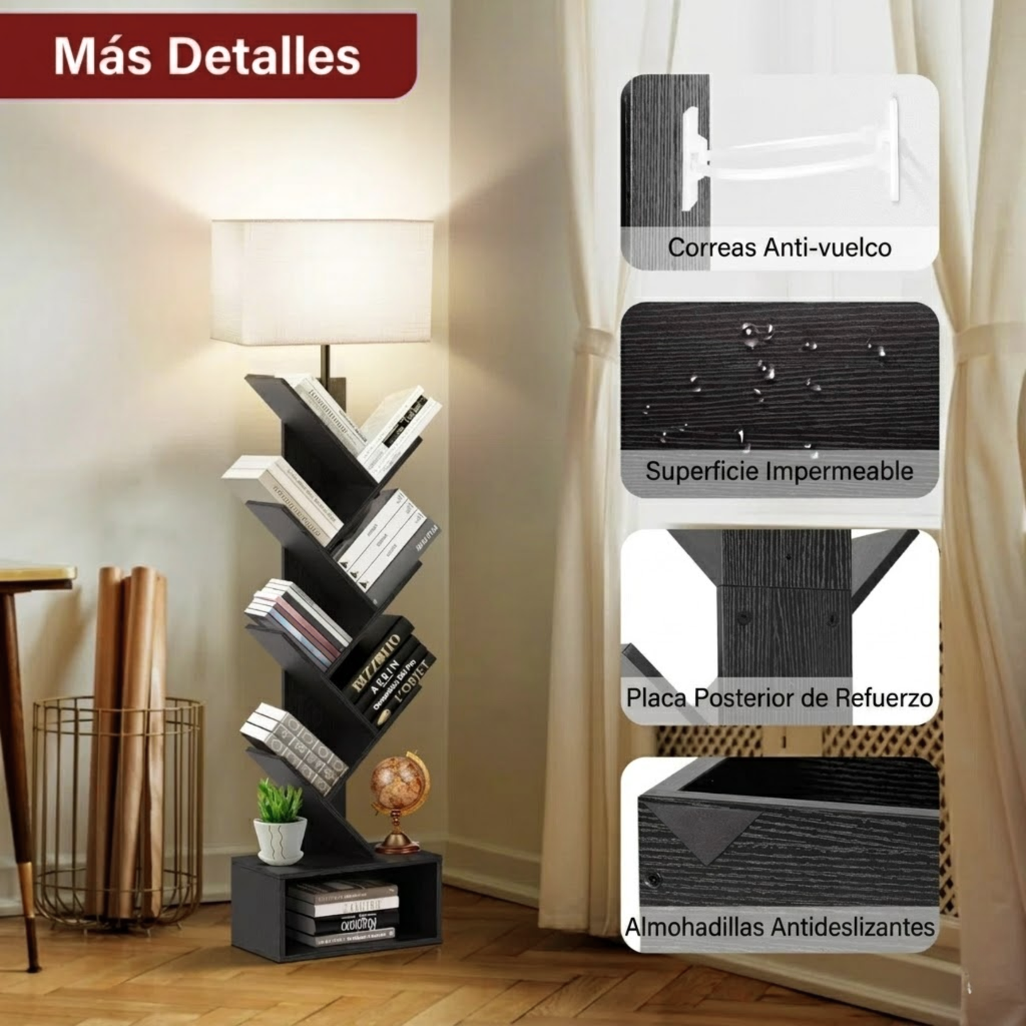 Librería Escultural Arborescenza con Iluminación Integrada