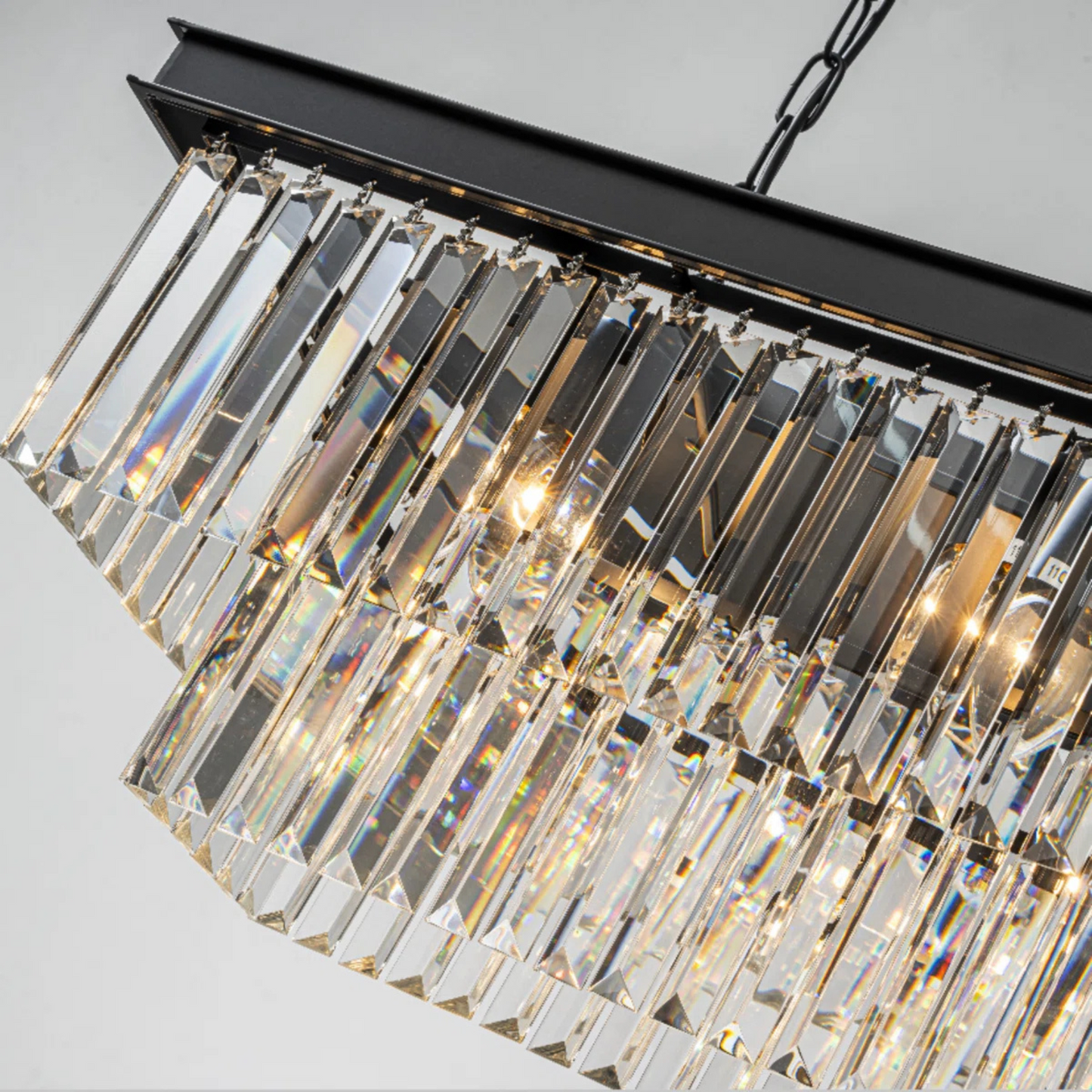Chandelier / Lámpara Colgante Rectangular de Cristal