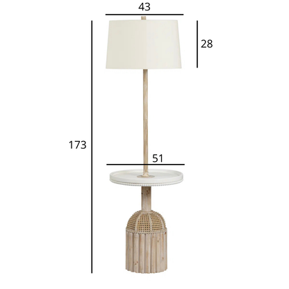 Lámpara de Pie Naturalia con Mesa Integrada