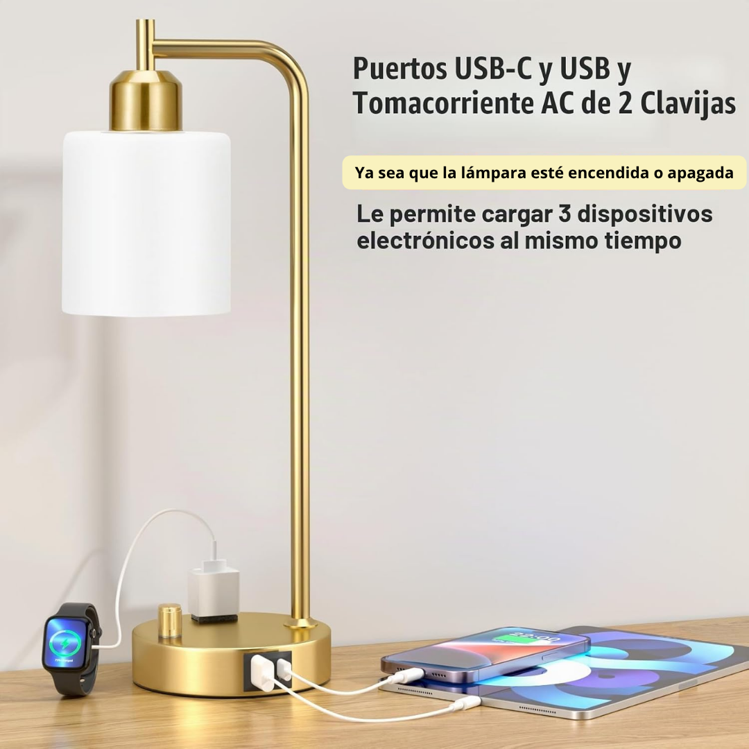 Set de Lámparas de Mesa Versa con Cúpula en Ópalo