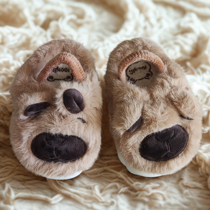 Pantuflas de Capibara Cerradas con Elástico color Marrón (Bebé)