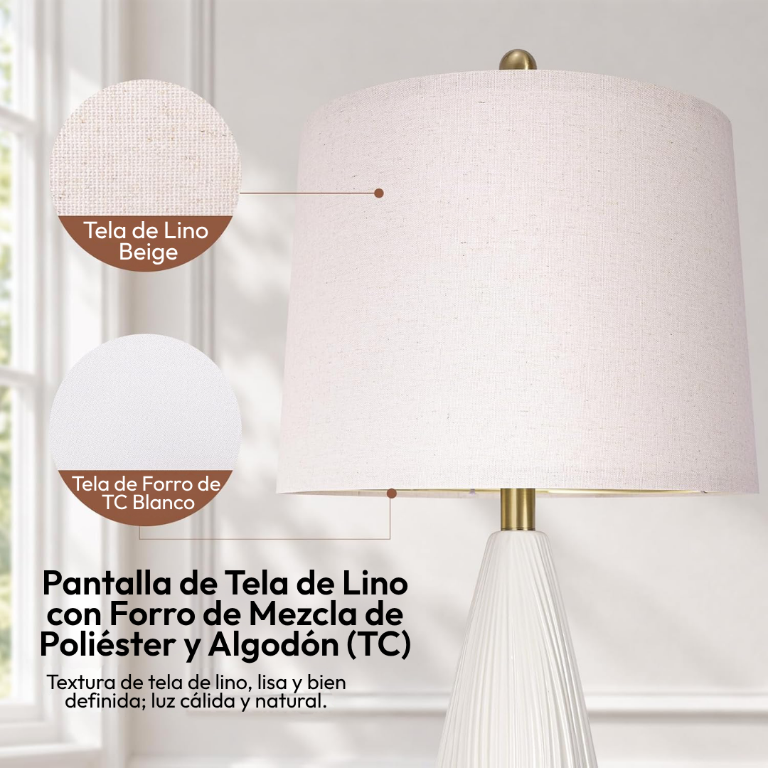 Lámparas de Mesa Opale Lumina Ceramic x 2 Unidades