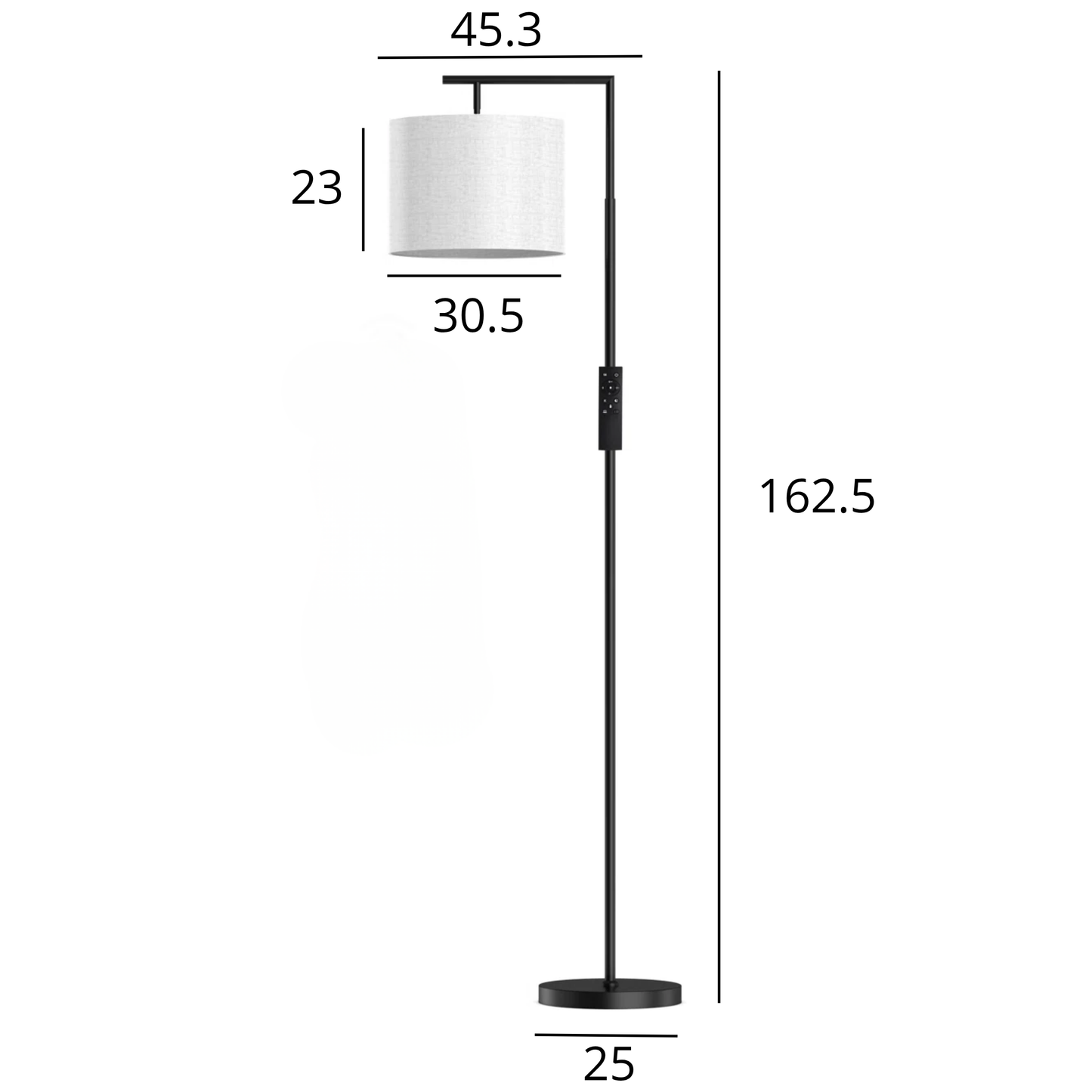 Lámpara de Pie Arqueada Nordik-Steel