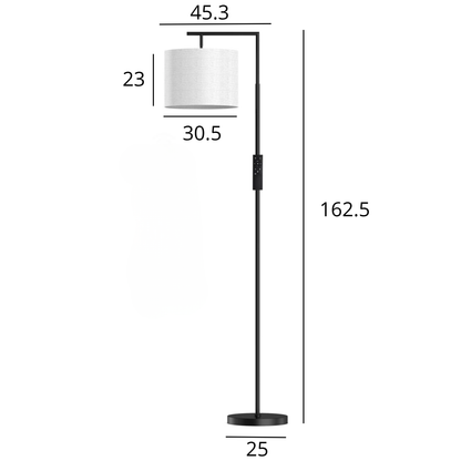 Lámpara de Pie Arqueada Nordik-Steel