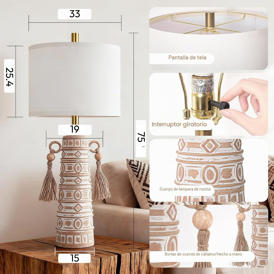 Lámparas de Mesa Solstice Boho x 2 Unidades